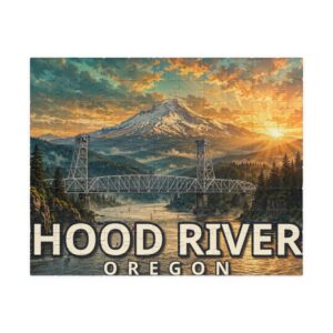 Hood River Oregon Jigsaw Puzzle – Epic Hour Graphic