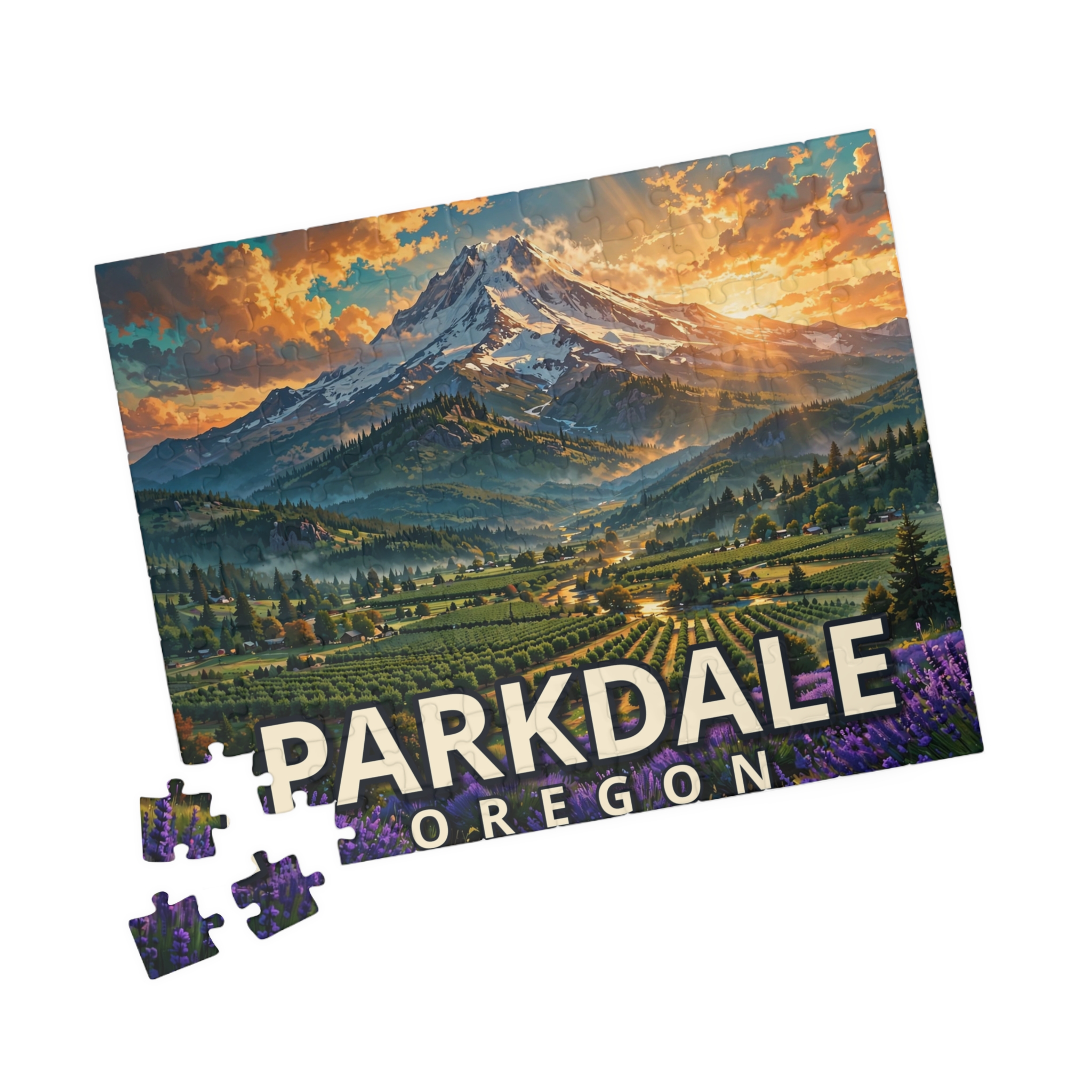 Parkdale Oregon Jigsaw Puzzle – Epic Hour Graphic - Image 3