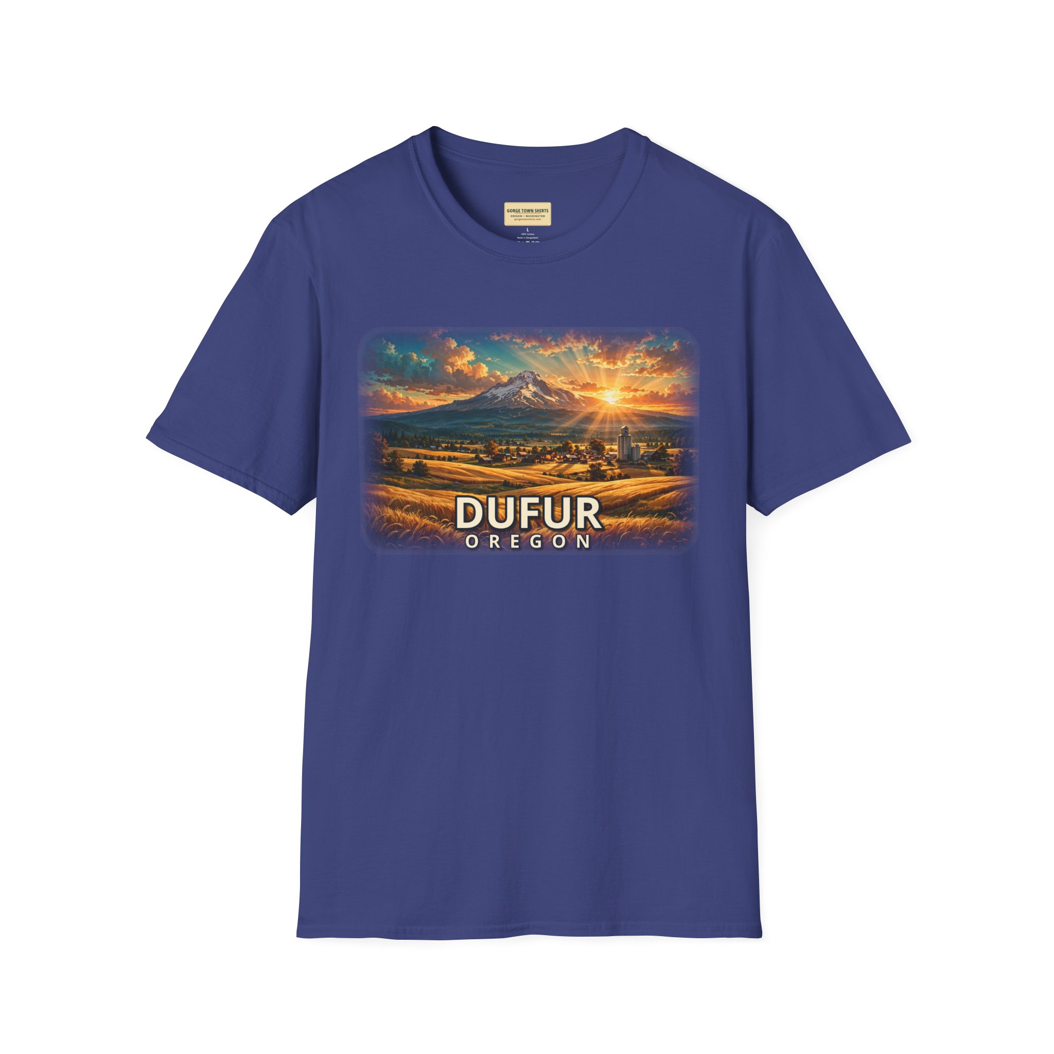 Dufur Oregon T-Shirt – Epic Hour Wheat Fields Mount Hood Graphic - Image 37