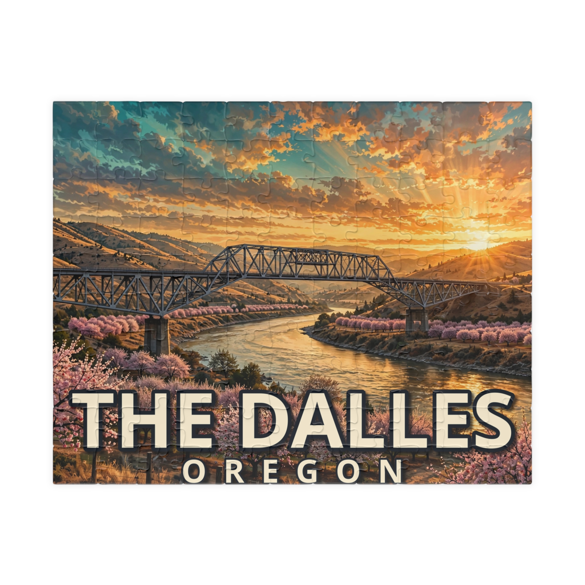 The Dalles Oregon Jigsaw Puzzle – Epic Hour Graphic