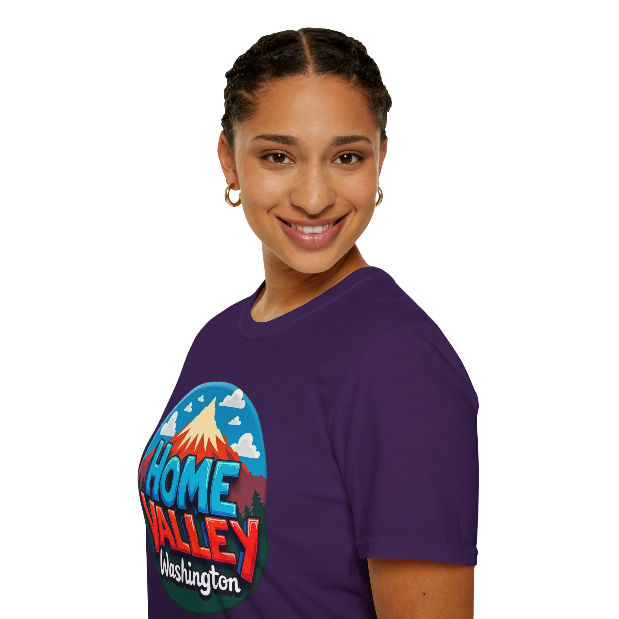 Home Valley Washington T-Shirt – Retro Mountain Badge Graphic - Image 56