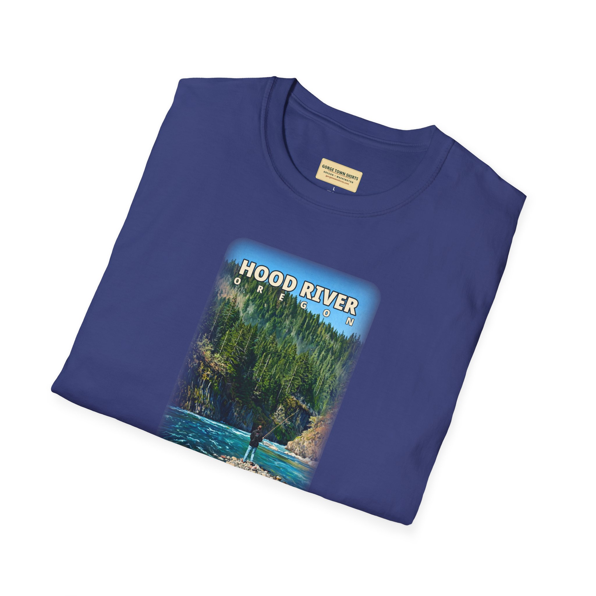Hood River Oregon Angler T-Shirt - Image 39