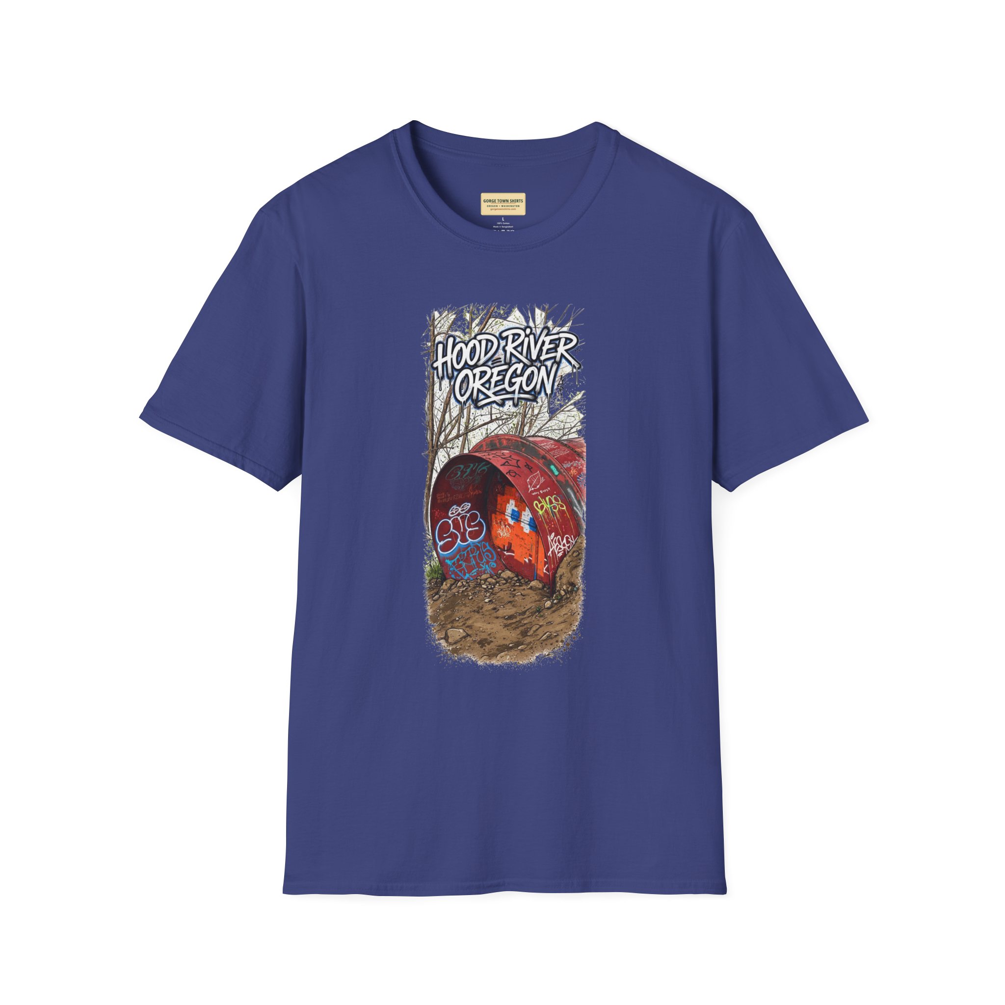 Hood River Oregon T-Shirt – Graffiti Tunnel Graphic - Image 13