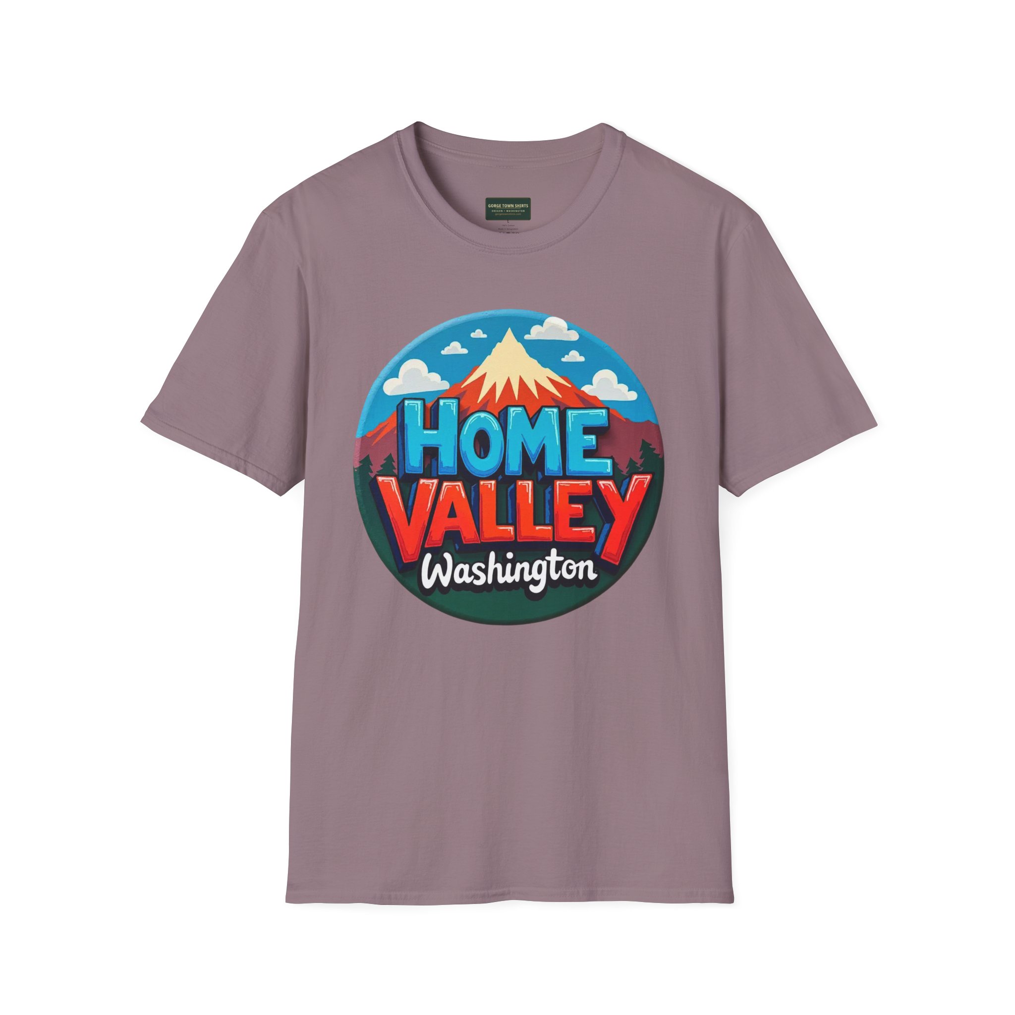 Home Valley Washington T-Shirt – Retro Mountain Badge Graphic - Image 57
