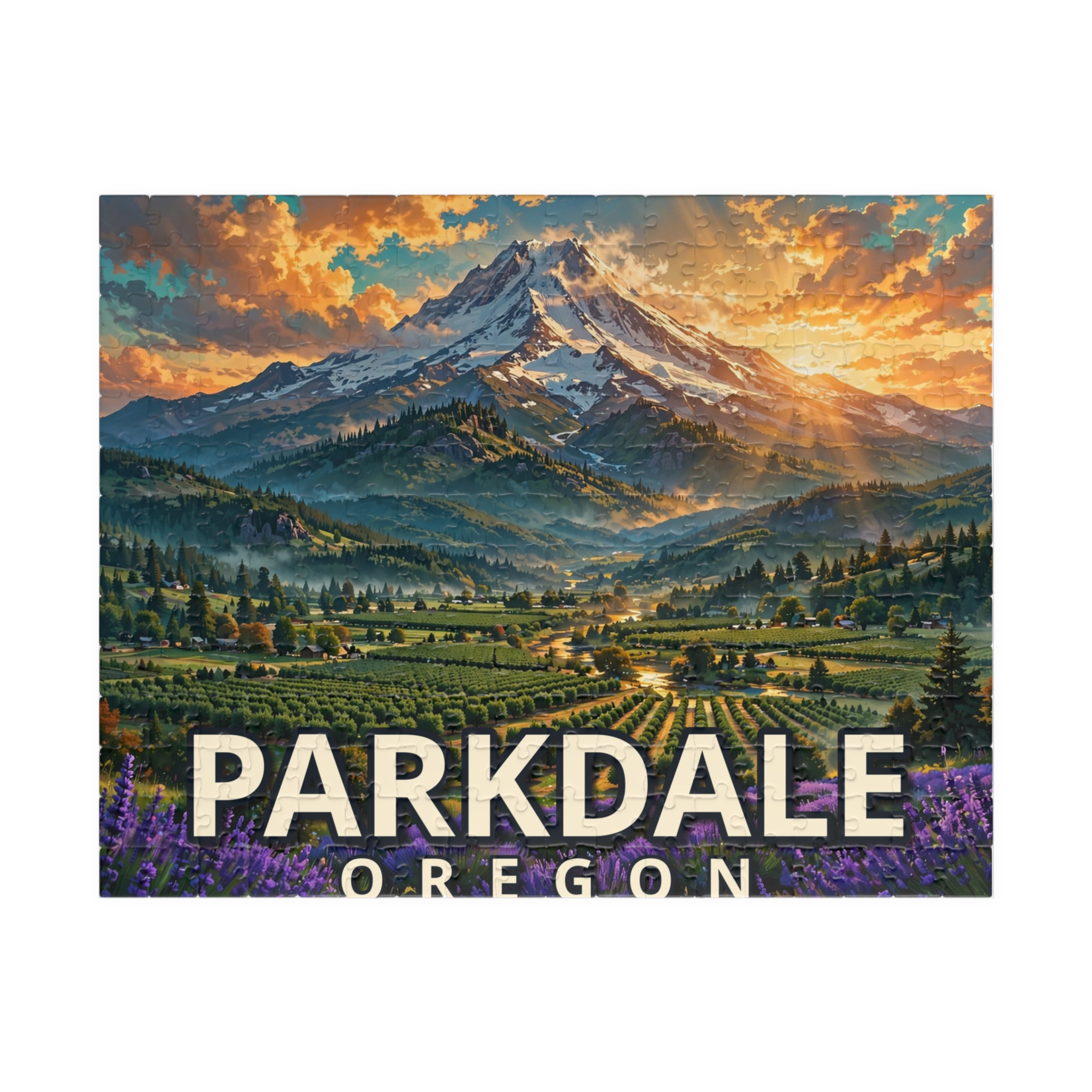 Parkdale Oregon Jigsaw Puzzle – Epic Hour Graphic - Image 5