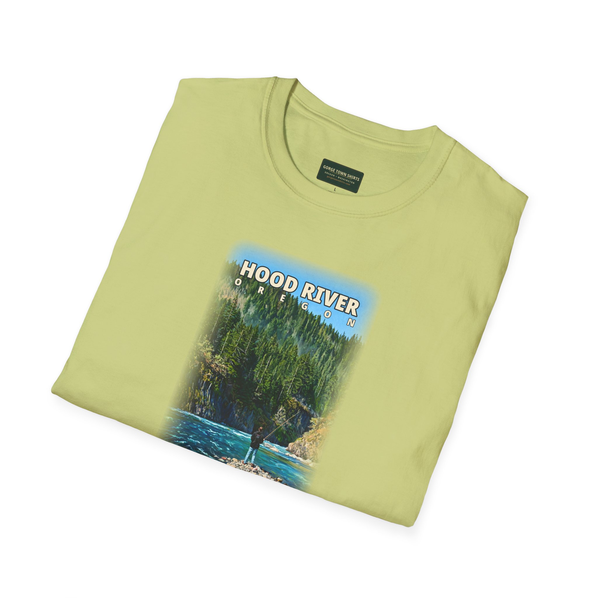 Hood River Oregon Angler T-Shirt - Image 18
