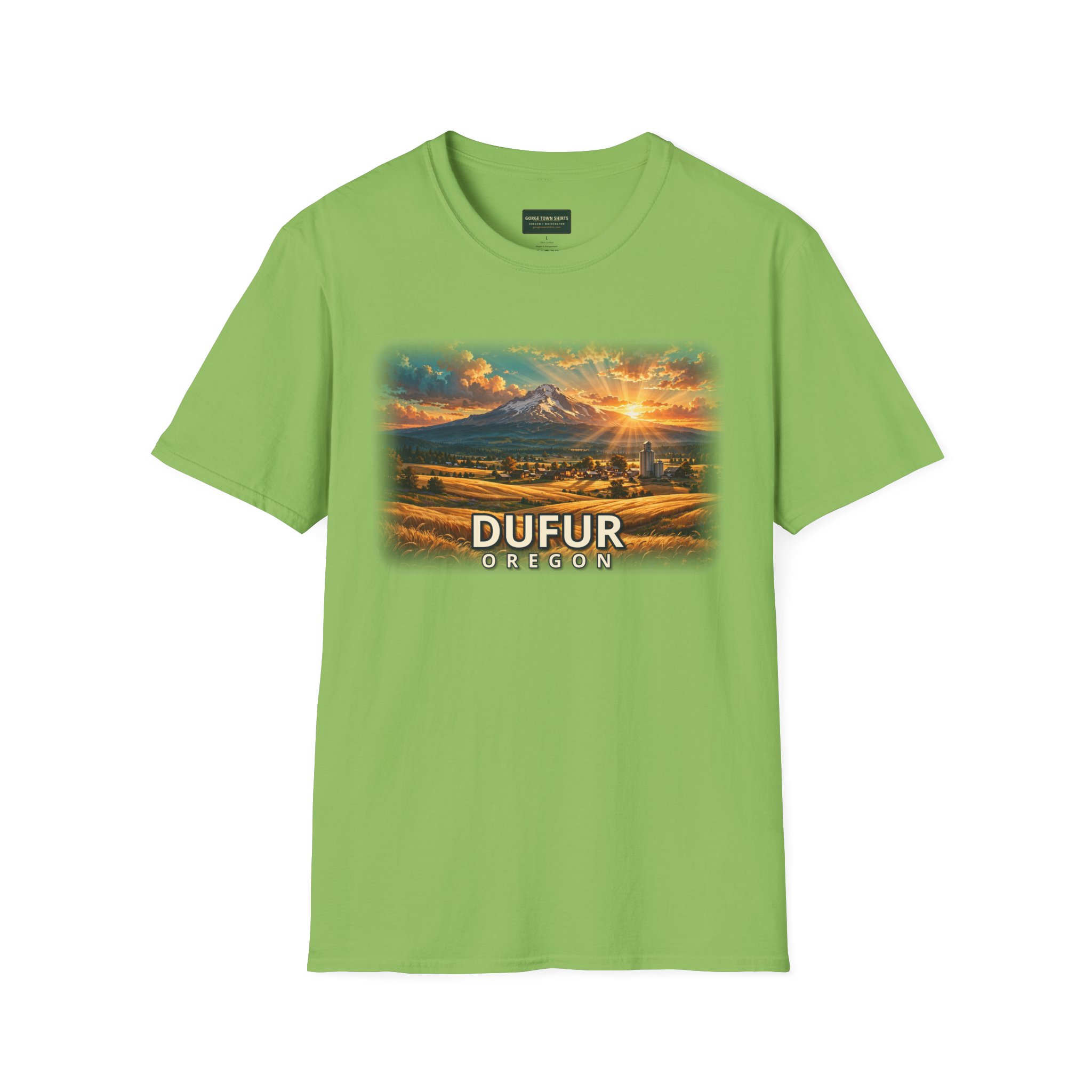 Dufur Oregon T-Shirt – Epic Hour Wheat Fields Mount Hood Graphic - Image 25