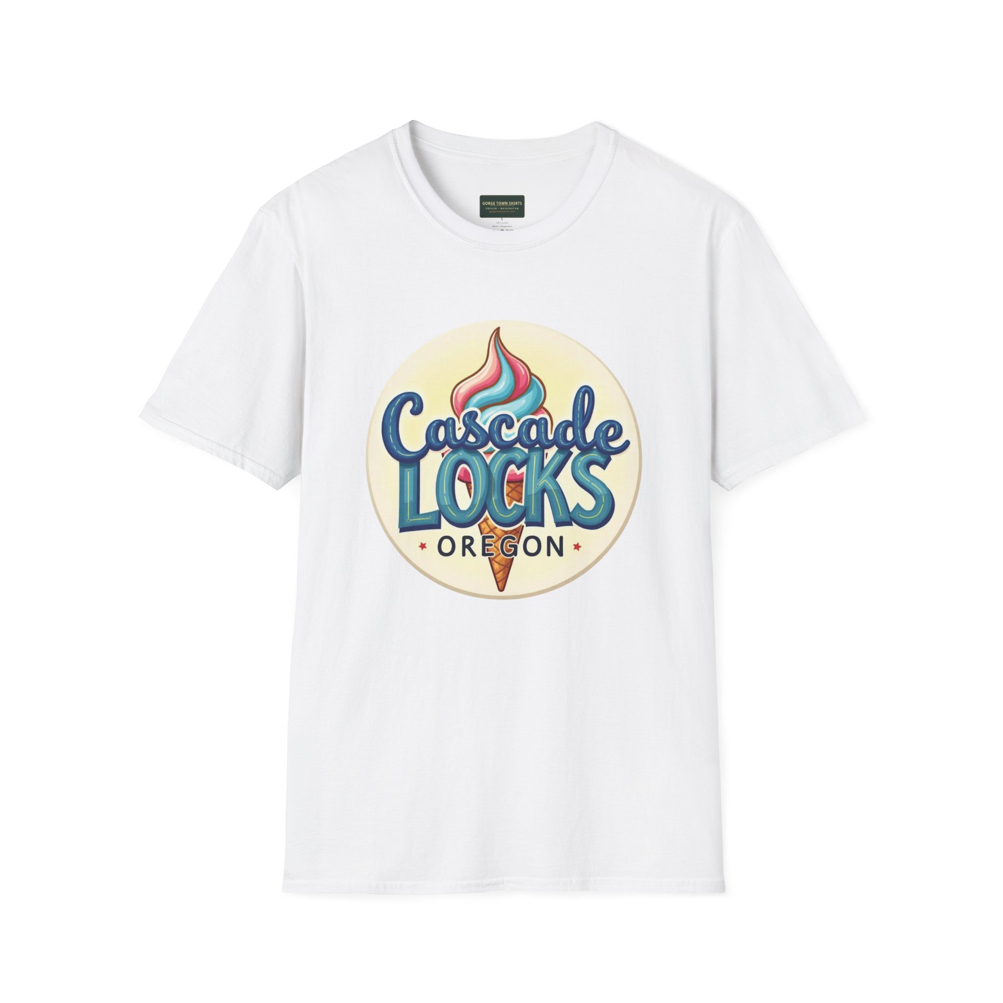 Cascade Locks Oregon Ice Cream Graphic T-Shirt - Image 2