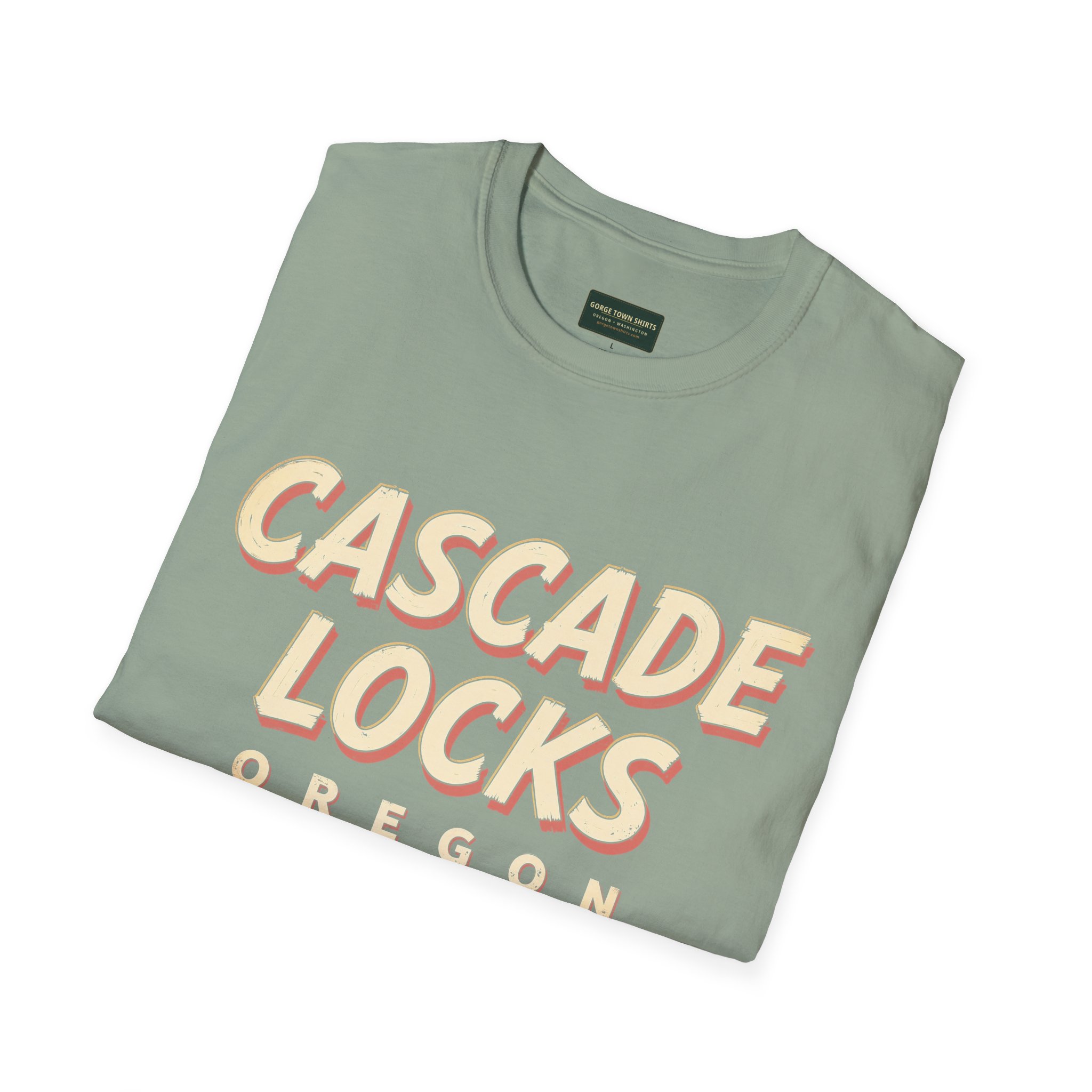 Cascade Locks Oregon Americana T-Shirt - Image 23