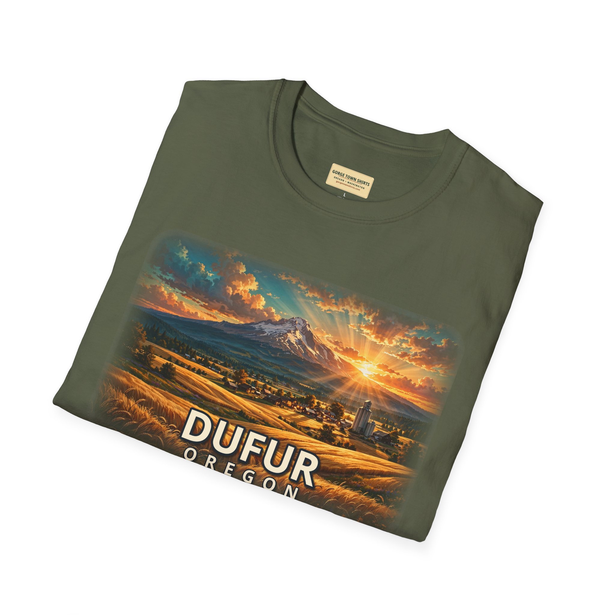 Dufur Oregon T-Shirt – Epic Hour Wheat Fields Mount Hood Graphic - Image 21